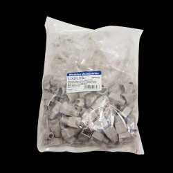 Wtyk RJ45 CAT.6 UTP LogiLink MP0023 z osłonką, szary 100szt… | PartsPC.pl