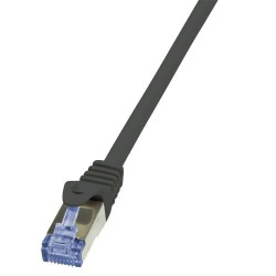 Patchcord LogiLink CQ3023S Cat.6A S/FTP 0,50m czarny | PartsPC.pl