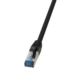 Patchcord LogiLink CQ6085S Cat.6A S/FTP PUR 7,50m czarny | PartsPC.pl