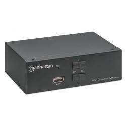 Przełącznik KVM Manhattan HDMI / USB 2x1 Dual-Monitor Video 4K*30Hz
