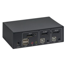 Przełącznik KVM Manhattan HDMI / USB 2x1 Dual-Monitor Video 4K*30Hz