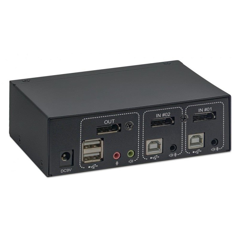 Przełącznik KVM Manhattan HDMI / USB 2x1 Dual-Monitor Video 4K*30Hz