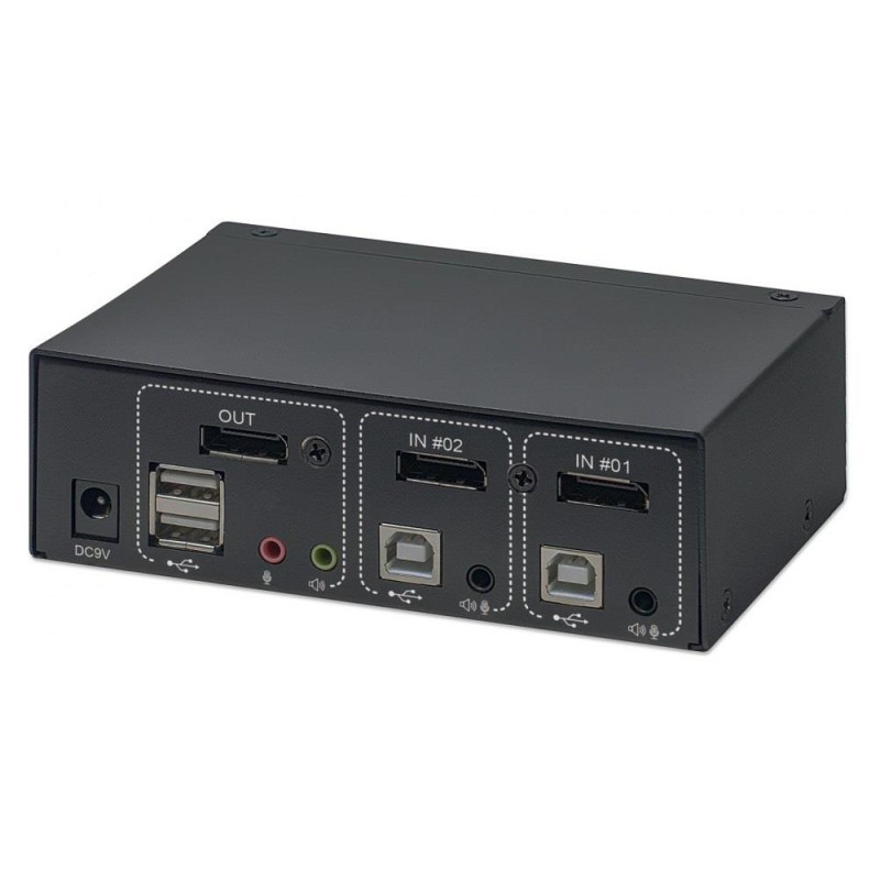 Przełącznik KVM Manhattan HDMI / USB 2x1 Dual-Monitor Video 4K*30Hz