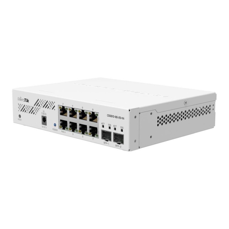 Switch zarządzalny MikroTik CSS610-8G-2S+IN 8x1GbE 2xSFP+ PoE