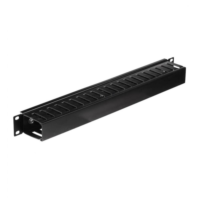 Organizator kabli 19''/1U - czarny z pokrywą Netrack | PartsPC.pl