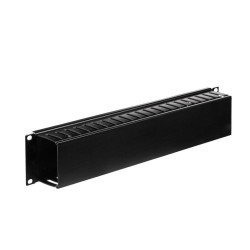 Organizator kabli 19''/2U - czarny z pokrywą Netrack | PartsPC.pl