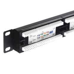 Patch panel 19'' Netrack 1U, 24-porty kat. 5e UTP, z półką… | PartsPC.pl