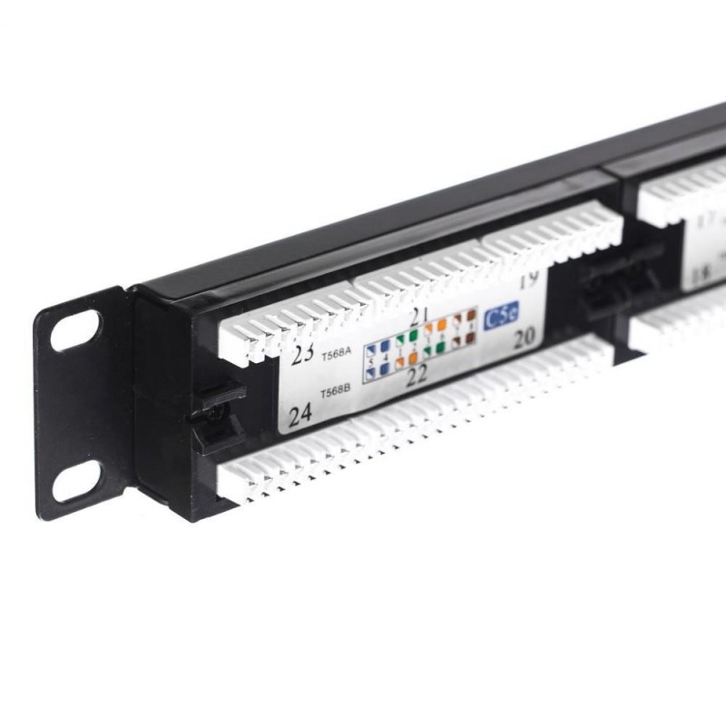Patch panel 19'' Netrack 1U, 24-porty kat. 5e UTP, z półką… | PartsPC.pl