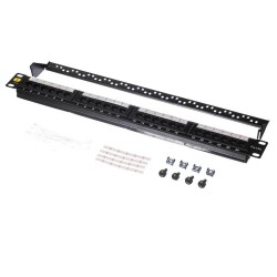 Patch panel 19'' Netrack 1U, 24-porty kat. 5e UTP, z półką… | PartsPC.pl