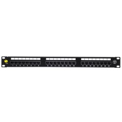 Patch panel 19'' Netrack 24-porty kat. 5e UTP, z półką | PartsPC.pl