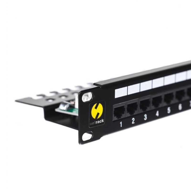 Patch panel 19'' Netrack 24-porty kat. 5e UTP, z półką | PartsPC.pl