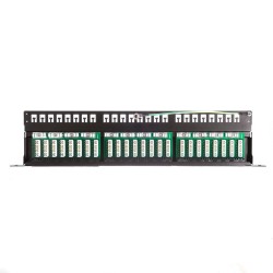 Patch panel 19'' Netrack 24-porty kat. 6 UTP, 0,5U z półką… | PartsPC.pl