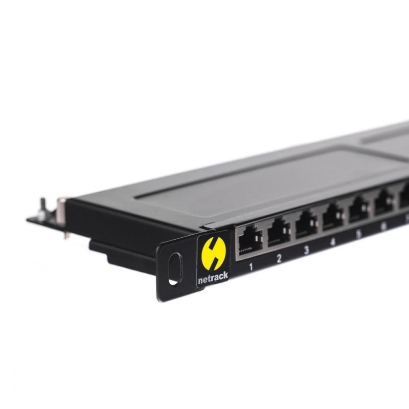 Patch panel 19'' Netrack 24-porty kat. 6 FTP, 0,5U z półką… | PartsPC.pl