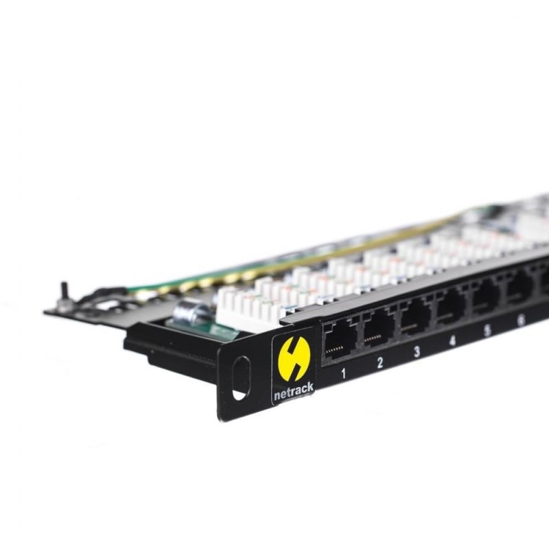 Patch panel 19'' Netrack 24-porty kat. 5e UTP, 0,5U/1U z pół… | PartsPC.pl