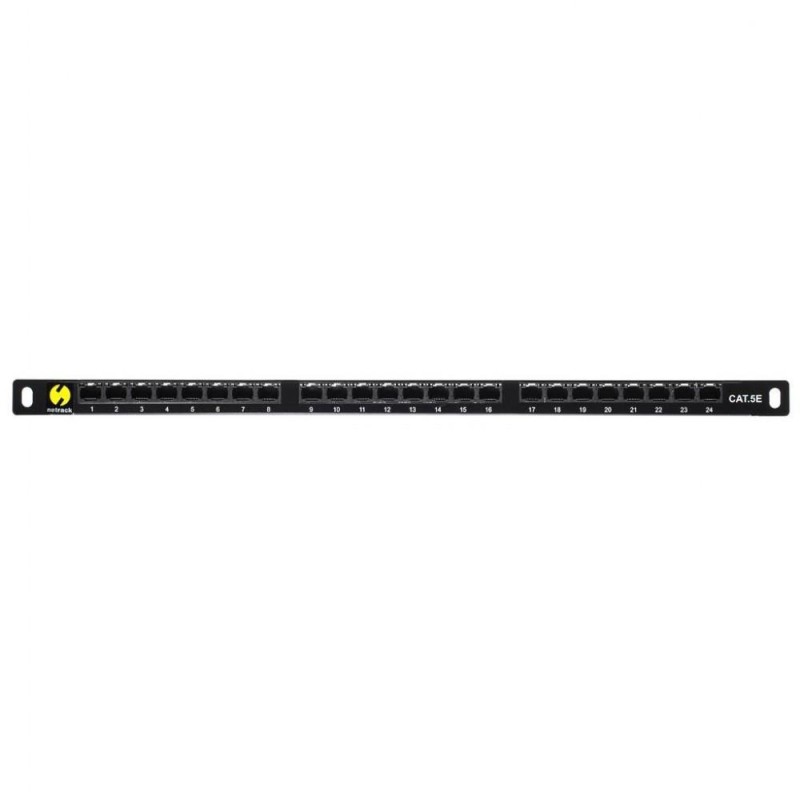Patch panel 19'' Netrack 24-porty kat. 5e UTP, 0,5U/1U z pół… | PartsPC.pl