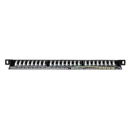 Patch panel 19'' Netrack 24-porty kat. 5e UTP, 0,5U/1U z pół… | PartsPC.pl