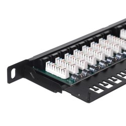 Patch panel 19'' Netrack 24-porty kat. 5e UTP, 0,5U/1U z pół… | PartsPC.pl