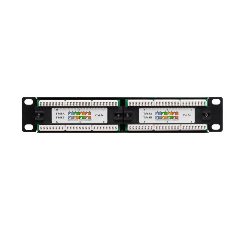 Patch panel 10'' Netrack 12-portów kat. 5e UTP | PartsPC.pl