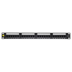 Patch panel RACK 19" 1U, 24 porty kat. 5e UTP, Netrack, czar… | PartsPC.pl