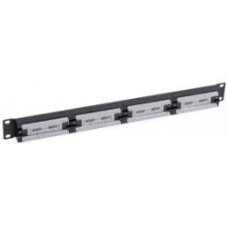 Patch panel RACK 19" 1U, 24 porty kat. 5e UTP, Netrack, czar… | PartsPC.pl