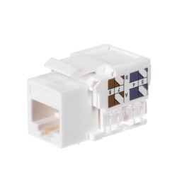 Moduł keystone Jack RJ45 UTP kat. 5e z zaciskiem, biały Netr… | PartsPC.pl
