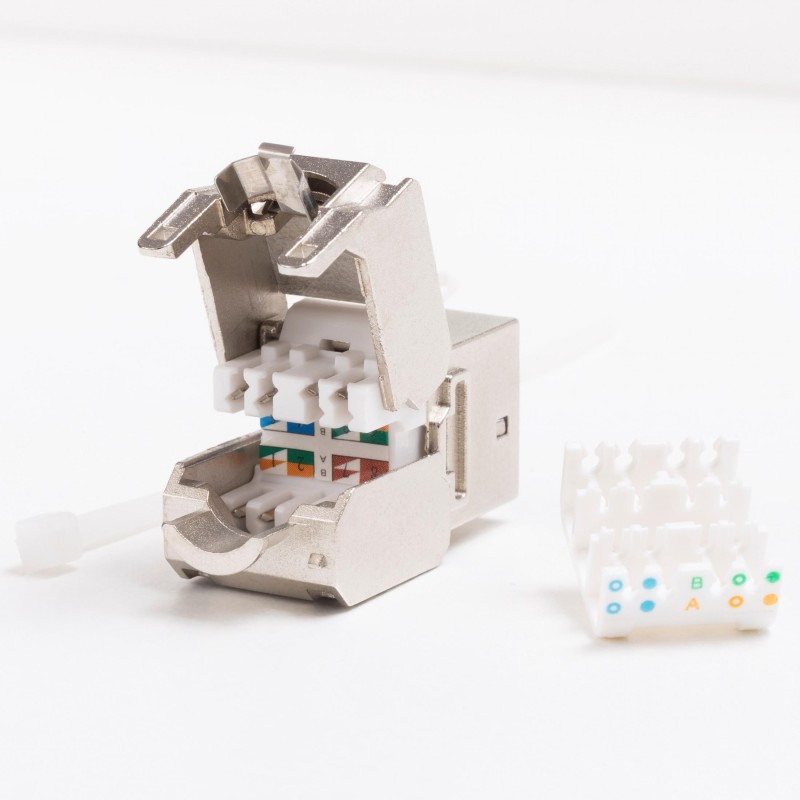 Moduł keystone Jack RJ45 kat. 5e FTP, beznarzędziowy Netrack… | PartsPC.pl