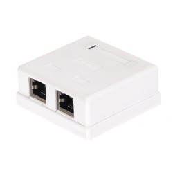 Gniazdo natynkowe kompletne 2xRJ45 8p8c FTP Cat5e LSA Netrac… | PartsPC.pl