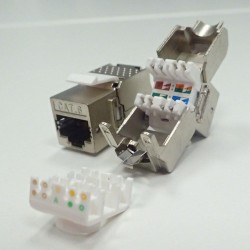 Moduł keystone Jack RJ45 kat. 6 FTP, beznarzędziowy Netrack… | PartsPC.pl