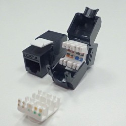 Moduł keystone Jack RJ45 kat. 6 UTP, beznarzędziowy Netrack… | PartsPC.pl