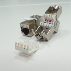 Moduł keystone Jack RJ45 kat. 6A FTP, beznarzędziowy Netrack… | PartsPC.pl