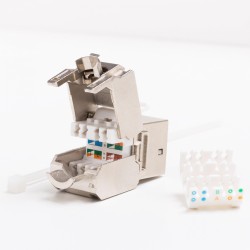 Moduł keystone Jack RJ45 kat. 6A FTP, beznarzędziowy Netrack… | PartsPC.pl