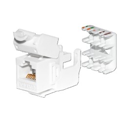 Moduł keystone Jack RJ45 kat. 6A UTP, beznarzędziowy, biały … | PartsPC.pl