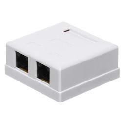 Gniazdo natynkowe kompletne 2xRJ45 8p8c UTP Cat6 LSA Netrack… | PartsPC.pl