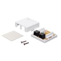 Gniazdo natynkowe kompletne 2xRJ45 8p8c UTP Cat6 LSA Netrack… | PartsPC.pl