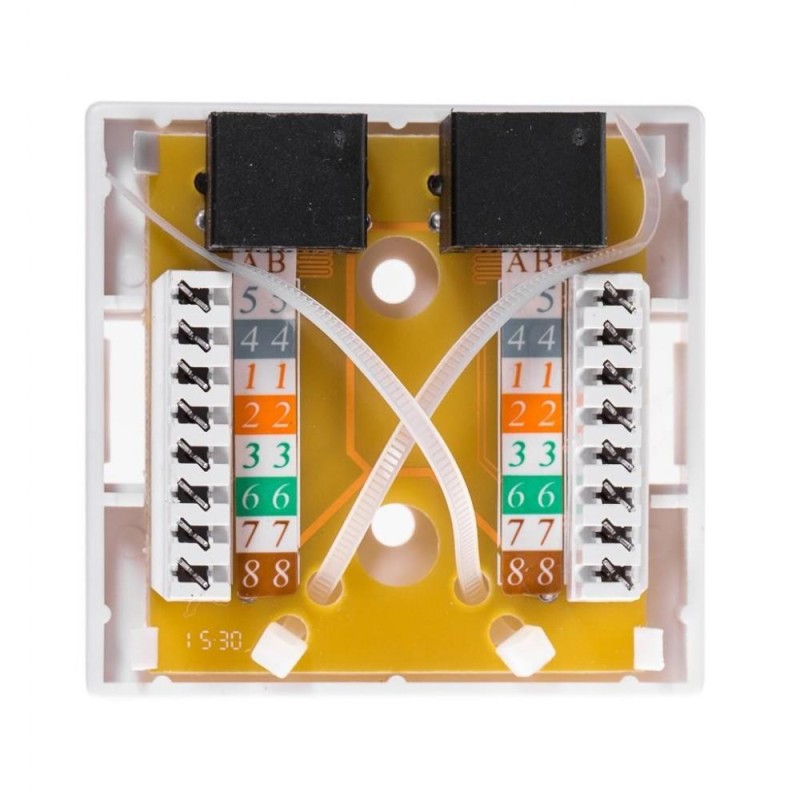 Gniazdo natynkowe kompletne 2xRJ45 8p8c UTP Cat6 LSA Netrack… | PartsPC.pl