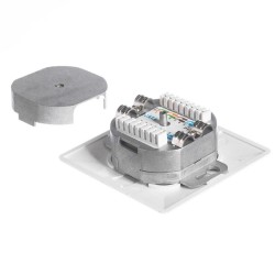 Gniazdo podtynkowe kompletne 2xRJ45 8p8c UTP Cat6 Netrack | PartsPC.pl