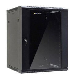 Szafa wisząca 19" Netrack, 18U/600x600mm - czarny, drzwi szk… | PartsPC.pl