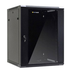 Szafa wisząca 19" Netrack, 15U/600x600mm - czarny, drzwi szk… | PartsPC.pl