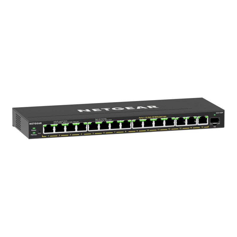 Switch niezarządzalny Netgear GS316EP 15x1G 1xSFP PoE+ 180W