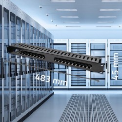 Organizer kabli QOLTEC do szaf RACK 19" | 24 porty | 1U | PartsPC.pl
