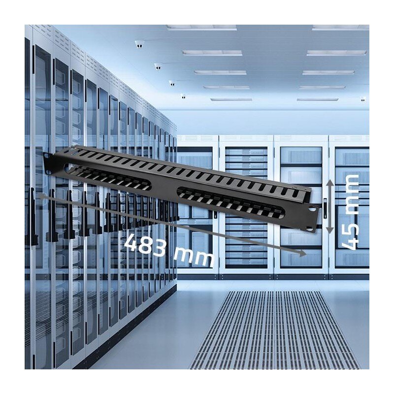 Organizer kabli QOLTEC do szaf RACK 19" | 24 porty | 1U | PartsPC.pl