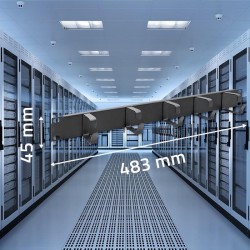 Organizer kabli QOLTEC do szaf RACK 19" | 1U | PartsPC.pl