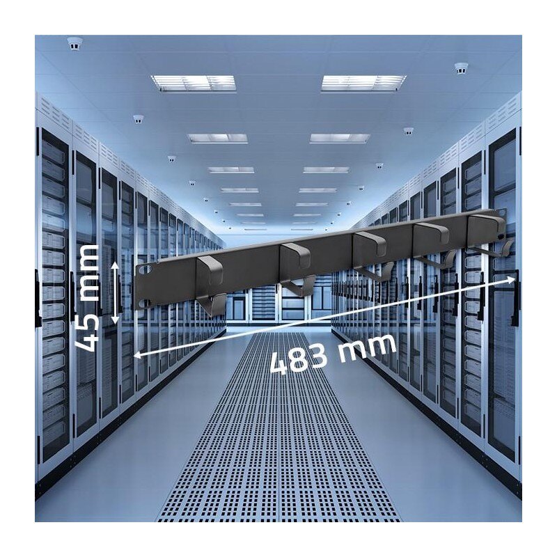 Organizer kabli QOLTEC do szaf RACK 19" | 1U | PartsPC.pl