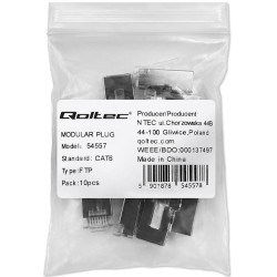 Wtyk QOLTEC złącze modularne RJ45 | CAT6 | FTP | Pozłacane s… | PartsPC.pl