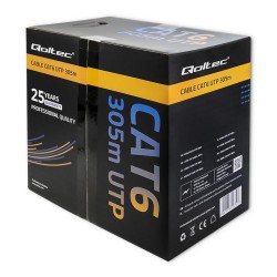 Kabel sieciowy Qoltec skrętka UTP | CAT6 | 305m | PCV szary… | PartsPC.pl