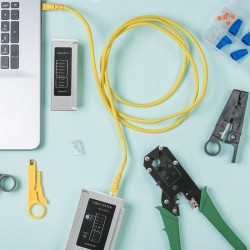 Zaciskarka Qoltec modułowa do cięcia i zaciskania kabli Ethernet 8P 6P 4P