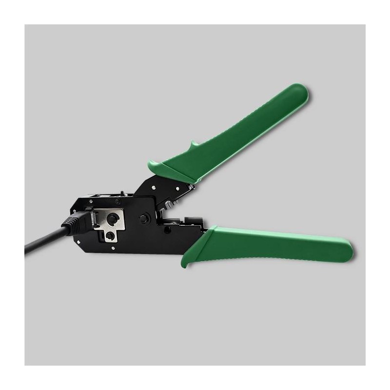 Zaciskarka Qoltec modułowa do cięcia i zaciskania kabli Ethernet 8P 6P 4P