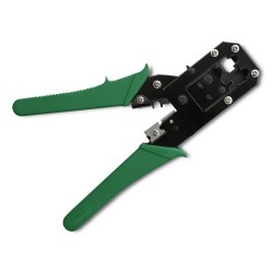 Zaciskarka Qoltec modułowa do cięcia i zaciskania kabli Ethernet 8P 6P 4P