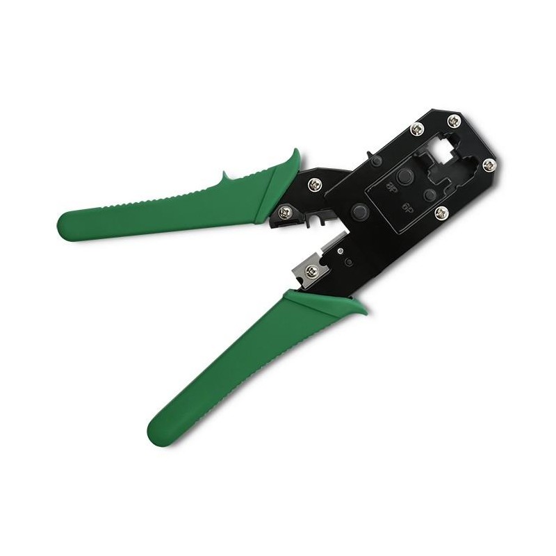 Zaciskarka Qoltec modułowa do cięcia i zaciskania kabli Ethernet 8P 6P 4P