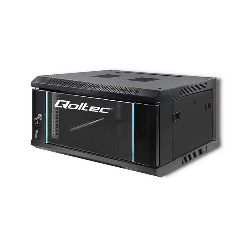 Szafa RACK Qoltec 19" | 4U | 450x600x280 | Czarna | Wisząca